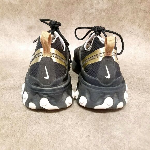 Nike Mens React Element 5S SE CT1590-001 Size 8.5 Black Gold Athletic Sneakers main image 8